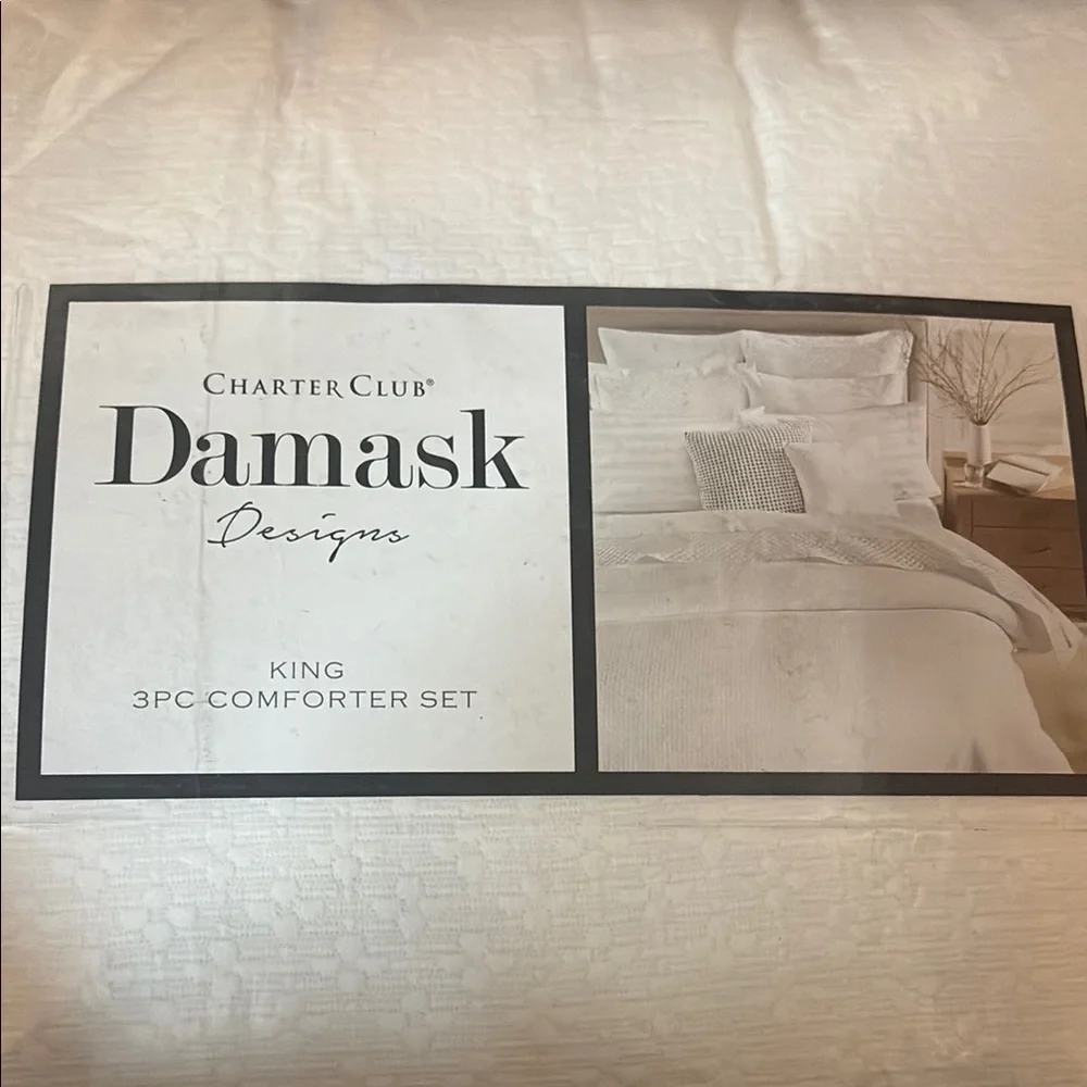 Charter Club White Damask Comforter Bedding
